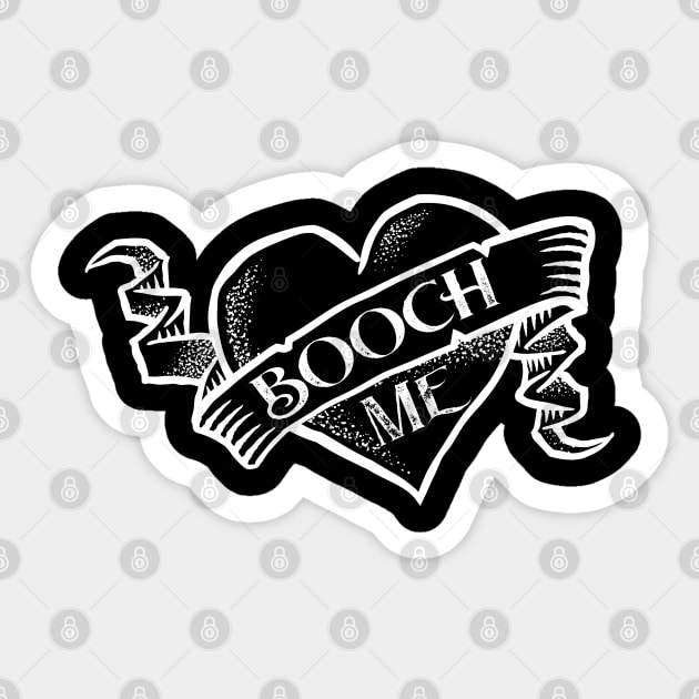 Booch Me Tattoo Heart Sticker by Jitterfly